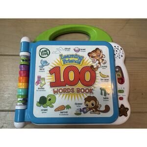 LeapFrog 100 Words Book English Spanish Bilingual Learning Toy Tested Works